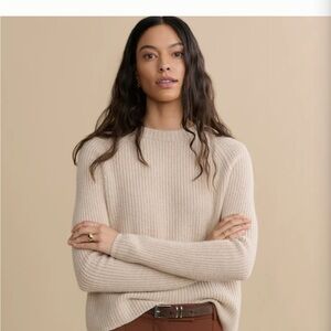 Jenni Kayne Cashmere Fisherman’s Sweater in Oatmeal